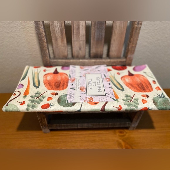 Farmhouse Dish Drying Mat, Vegtables Dish Drying Mat, Pumpkins Corncobs Eggplant - Picture 13 of 13